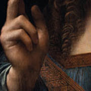 Horse and cavalier (pen and ink on paper) jigsaw puzzle. Salvator Mundi Jesus Sign Of The Cross Painting By Leonardo Da Vinci