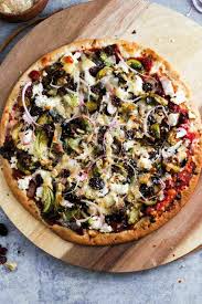 Brussels Sprouts Cranberry Walnut Goat Cheese Pizza Grateful Grazer Recipe Brussel Sprouts Healthy Chicken Recipes Healthy Recipes