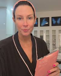 Vulnerable moment, I tried a collagen mask that @sellingtulsa recommended.  It was an absolute new and hilarious 😆 experience!! If you want to see how  scary I look with no makeup, here’s your chance!! ...