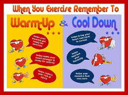 Explanatory Warm Up Cool Down Exercise Chart Warm Up Cool