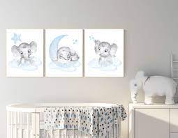 Nursery Decor Boy Nursery Decor Elephant Nursery Wall Art Etsy Nursery Decor Boy Baby Boy Nursery Art Nursery Art Boy