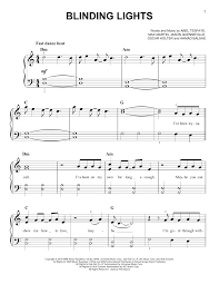 Here is a new song in my piano sheet music archive. Blinding Lights The Weeknd Easy Piano 1 Best Sheet Music