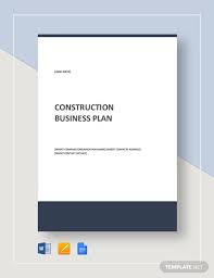 The short format ensures that you don't get too. Construction Business Plan Template 18 Free Sample Example Format Download Free Premium Templates