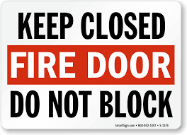 Fire door keep closed sign. Fire Door Keep Closed Signs