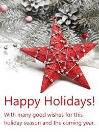 Winter Red Star Happy Holidays Card Birthday Greeting Cards By Davia Happy Holiday Cards Seasons Greetings Card Birthday Greeting Cards