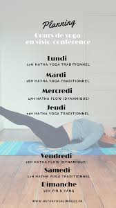Planning Des Cours De Yoga Avec Pauline En Visio Conference Cours De Yoga Exercice De Respiration Yoga