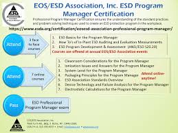 Eos Esd Association Inc Professional Program Manager Eos