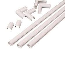 Ce Tech 5 Ft 1 4 Round Baseboard Cord Channel White A60 5w The Home Depot Cord Cover Tv Cord Cover Cord Organization