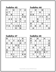 Jul 30, 2021 · four new printable sudoku puzzles will be made available every day, directly from this page. Sudoku Puzzles 45 48 Medium Print It Free