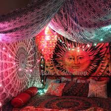 Karvi Sun Moon Tie Dye Wall Tapestry Hippie Bedroom Decor Hippy Room Bohemian Bedroom Decor