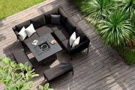 This table can be used as a fire pit or as a dining table when you cover the burner area with the included tabletop lid. Pulse Square Corner Dining Set With Firepit Table Charcoal Elements