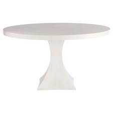 Shop a 48 or 54 inch single pedestal dining table with butterfly leaf. Mason Modern Classic White Wood Round Dining Table 51 D 60 D Kathy Kuo Home