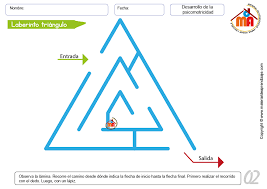 ¿sabes cuales son los mejores juegos para niños y niñas a partir de 3 años? Laberinto Triangulo Para Ninos De 2 A 3 Anos De La Serie De Cuadernillos Laberintos Para Ninos De Laberintos Para Ninos Aprendizaje Aprendizaje De Los Numeros