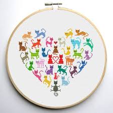 If you need any help downloading or printing your pdf, follow the steps in our pdf guide. Heart And Cats 2 Cross Stitch Pattern Instant Download Pdf Etsy