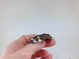 Dollhouse Miniature 1 12th English Bulldog Hand Sculpt Dolls House Miniature Teams Pinterest