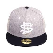 Style 23820 New Era 59fifty Fitted Hat Heather Gray Crown Navy Visor Gray Undervisor Team Logo Embroidered In Wh New Era 59fifty Fitted Hats New Era