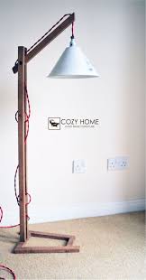 Vintage Wooden Stand Lamp Floor Lamp Standing In Home Furniture Diy Lighting Lamps Ebay Diy Floor Lamp Diy Lamp Diy Wood Floors