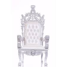 Helena Queen Royal Throne Chair White Silver In 2020 Royal Throne Throne Chair Chair