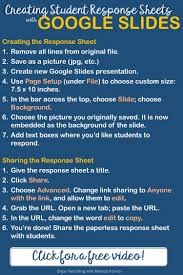 Create Google Friendly Student Response Sheets This Video Will Help You Make Paperless Resour Google Education Teaching Technology Google Classroom Elementary
