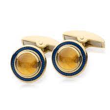 18k gold has a rich, yellow appearance that makes it an attractive material for engagement rings and other jewelry. 18k Gold Citrine Center Cufflinks Gold Cufflinks Studs Jewelry Scullyandscully Com