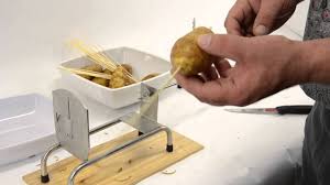Our tornado potato machine offers people a new style to enjoy hot and delicious potato chips. How To Make Tornado Spiral Potato Chips Or Curly Fries By Omcan Inc Youtube