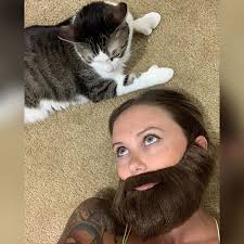 Cat Mom to Celebrate Nine Years of Being a Third Wheel to Her Rescued Cat  Obsessed with Beards