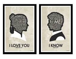 Star Wars Han And Leia I Love You I Know Quote Poster Set Valentines Day Ideas Liebe Star Wars Zitate Fan Art