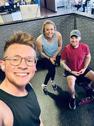 It's a family affair. Getting a workout in with my brother and sister-n-law 