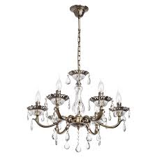Kronleuchter Antik 6 Flammig Messing Eek E A