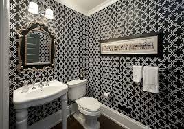 The distressed brass tiles provide a classic and industrial touch to the room. Always On Trend 20 Powder Rooms In Black And White