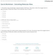 What is the weight of apples in kilograms? Quiz Worksheet Calculating Molecular Mass Study Com