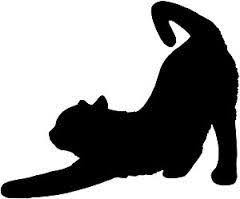 Kitty Stretching Cat Quilt Cat Silhouette Cat Art
