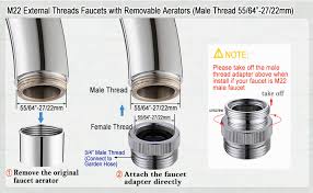 In this video i'm going to show you the quick connect hose fittings i bought for my garden hose and how to install. Amazon Com Brass Garden Hose Adapter With Aerator Kitchen Sink Faucet Adapter To Garden Hose For Female 55 64 Inch To Male 3 4 Inch Polished Chrome Home Improvement