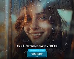 Rainy Window Photography Backdrops: 4000x4000 JPG (digital Download)