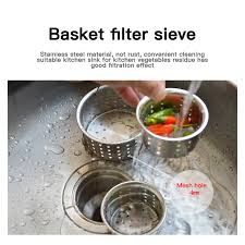 stainless steel kitchen sink strainer