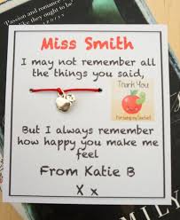 Personalised Thank You Teacher Wish Bracelet By Confettilaceevents 2 00 Geschenke Zum Abschied Abschiedsgeschenk Lehrer Kindergeburtstag Basteln Jungs