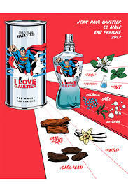 Le male superman eau fraîche begins with notes of neroli, mint and aldehydes. Gaultier S Superheroes Dave Lackie