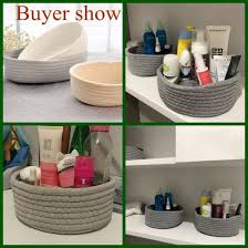 3r studios striped round water hyacinth and seagrass coffee table ottoman. Custom Logo Round Small Hand Woven Laundry Basket Bedside Tabletop Snacks Debris Basket Storage Basket Key Cosmetics Coffee Table Storage Basket Hamper China Round Laundry Basket And Hand Woven Basket Bag Price