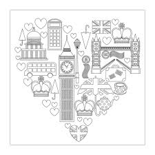 Tower of london colouring page. Love London Heart Ornamental Lifestyle Coloring Image Picture To Print Amp Color Colora Coloring Pictures Free Printable Coloring Pages Free Coloring Pages