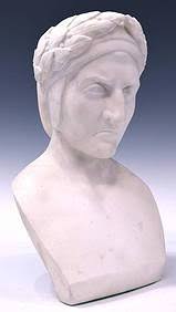 Italian Marble Bust Of Dante By Galileo Pochini