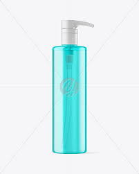 Plastic Bottle With Pump Mockup In Bottle Mockups On Yellow Images Object Mockups