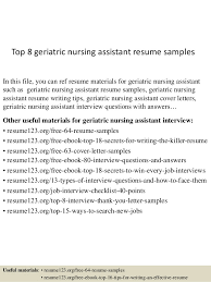 Learn how to write nursing assistant cover letter well. Geriatric Nurse Resume Bitem