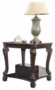 Ashley Furniture Signature Design Norcastle End Table Ornate Style Square Dark Ashley Furniture Ashley Furniture Living Room Round Coffee Table Living Room