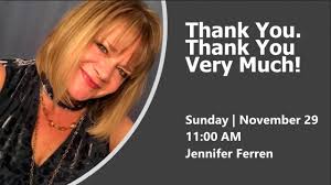 Thank You. Thank You Very Much!- Jennifer Ferren