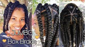 How To Do Jumbo Braids For Natural Hair Jumbo Box Braids Box Braids Box Braids Tutorial