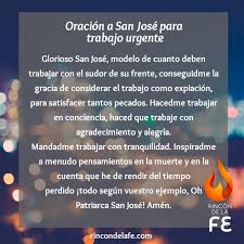 Conoce La Oracion A San Jose Para Trabajo Urgente Usa Esta Oracion En Tus Reflexiones Cristianas Para Qu Oraciones Oracion Para El Trabajo Oraciones Poderosas