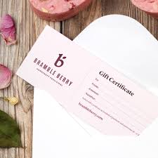Some gift cards can also be redeemed online using a code printed on the card. Digital Gift Certificate Bramble Berry