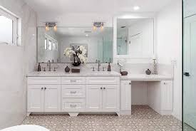 The original feathered pendant light adds beautiful movement and contrasts the geometric stool on the floor. 60 Luxury Custom Bathroom Designs Tile Ideas Designing Idea