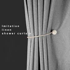 Browse a wide selection of shower curtains for sale, including extra long, hookless and fabric shower curtain designs in dozens of unique styles. Shower Curtain Thicken Grey Imitation Linen A Waterproof Bath Curtains Polyester For Bathroom Luxury Bathroom Curtains W Hooks Ziloqa Com Makeup Healthcare Products Surgicalmask Pm2 5mask Kn95mask Facemask