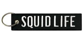 Squid Life Motorcycle Keychain Motorcycle Keychain Key Tags Keychain